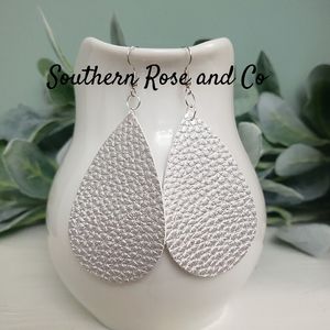 Silver teardrop earrings